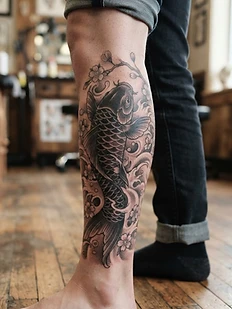 Black & grey koi