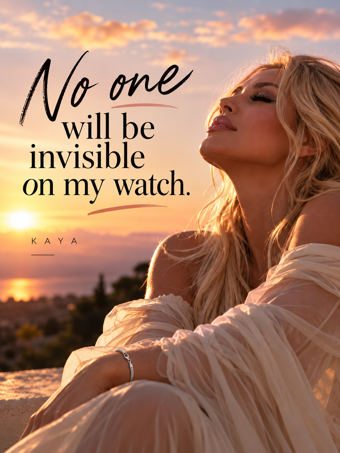 No one will be invisible on my watch campaign
