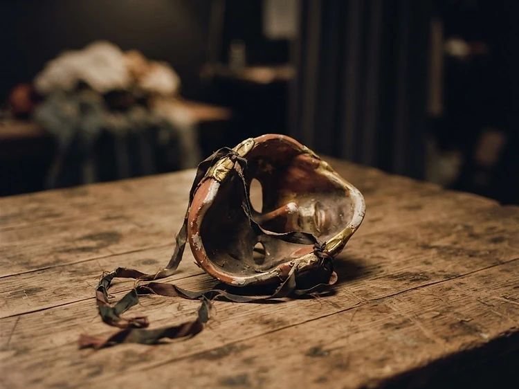 The mask discarded