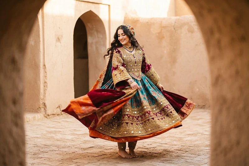Afghan Heritage, modern getragen.