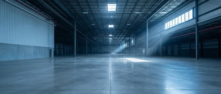 Empty industrial warehouse in Mobile AL — commercial asbestos removal