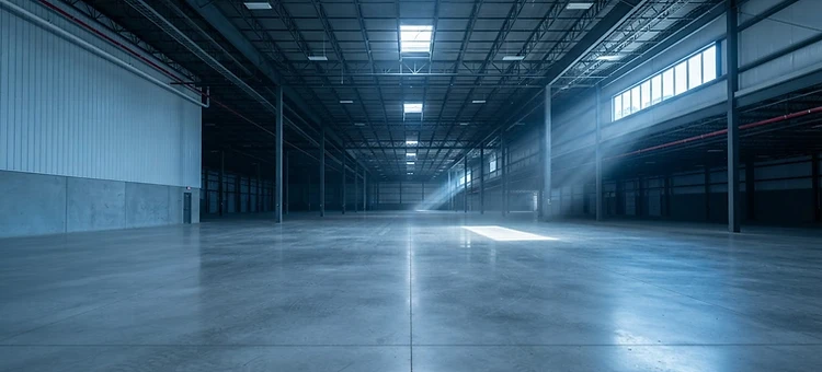 Empty industrial warehouse in Mobile AL — commercial asbestos removal