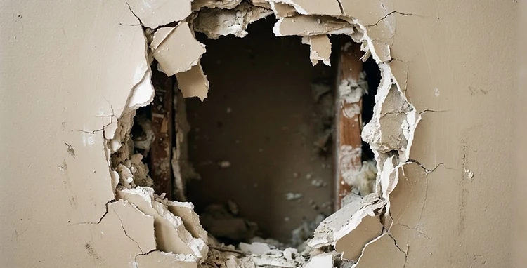 Drywall Repair — before