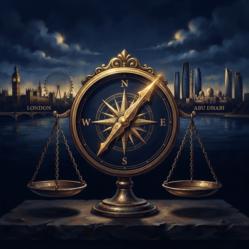 When the Compass Staggers Between London Pavements and Abu Dhabi Palaces