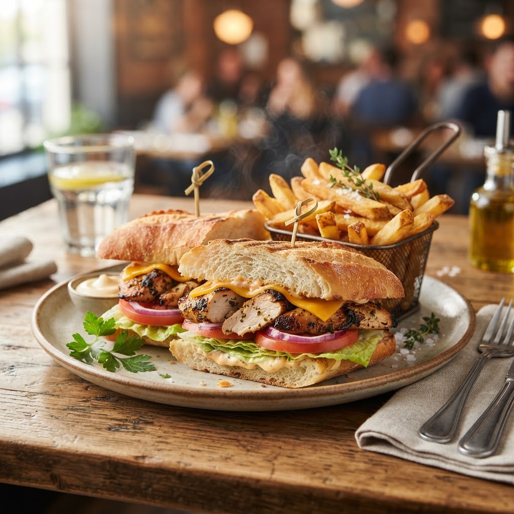 Baguette poulet mariné, frites — SANDWICHS — K-Sdale 51 — Reims