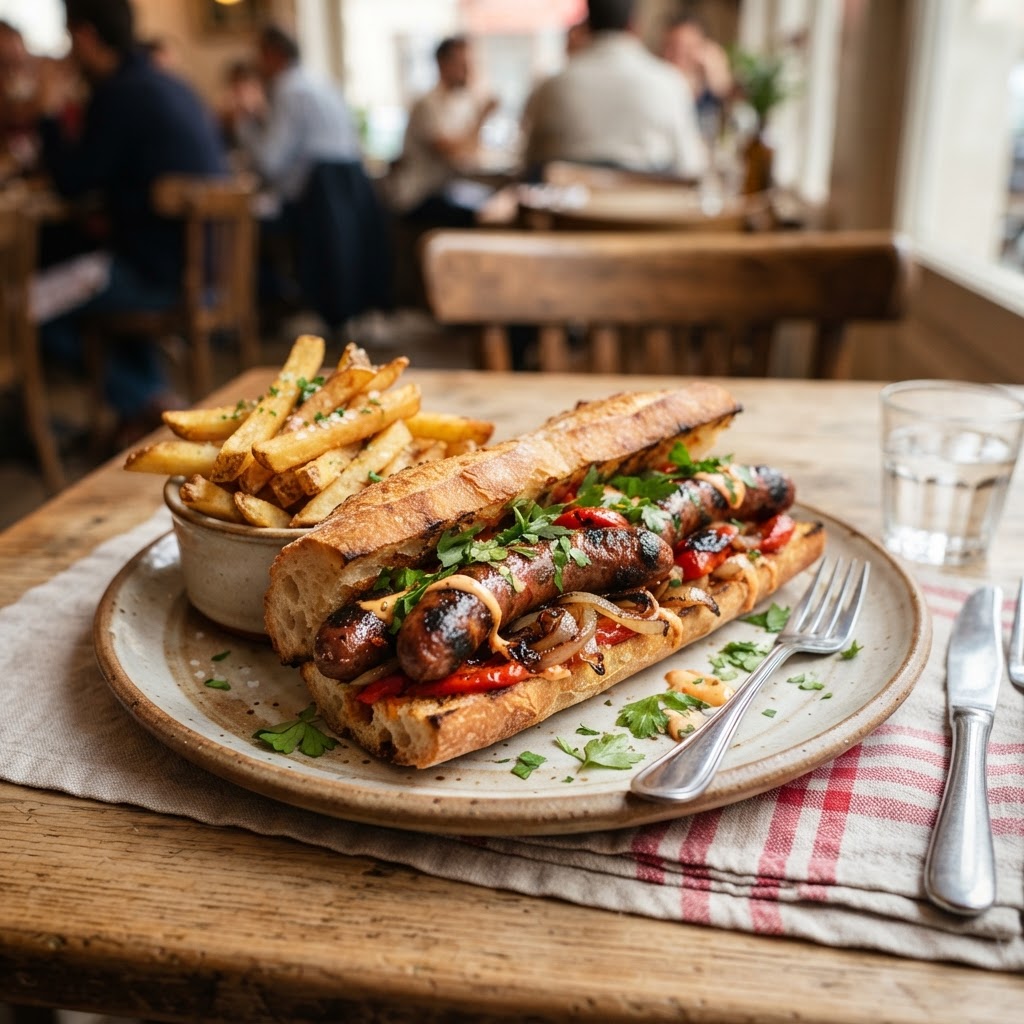 Baguette merguez, frites — SANDWICHS — K-Sdale 51 — Reims