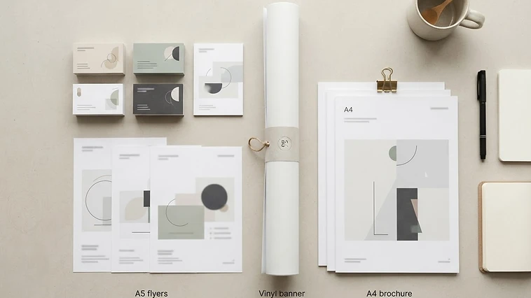 Professional printed business cards, flyers, and signage