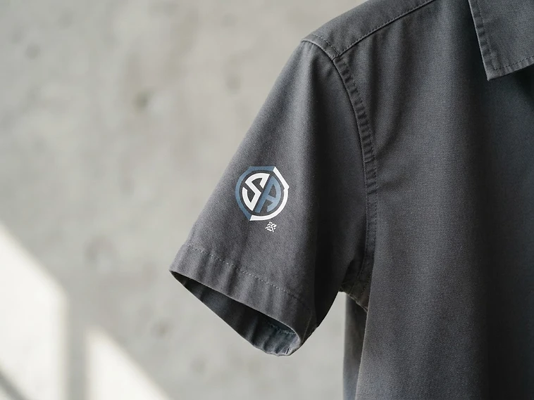 Custom printed work shirt with logo