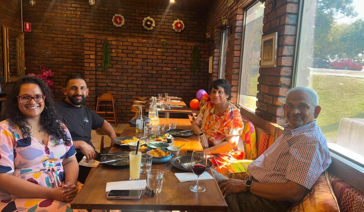 Family celebration dinner at Indian Mehfil