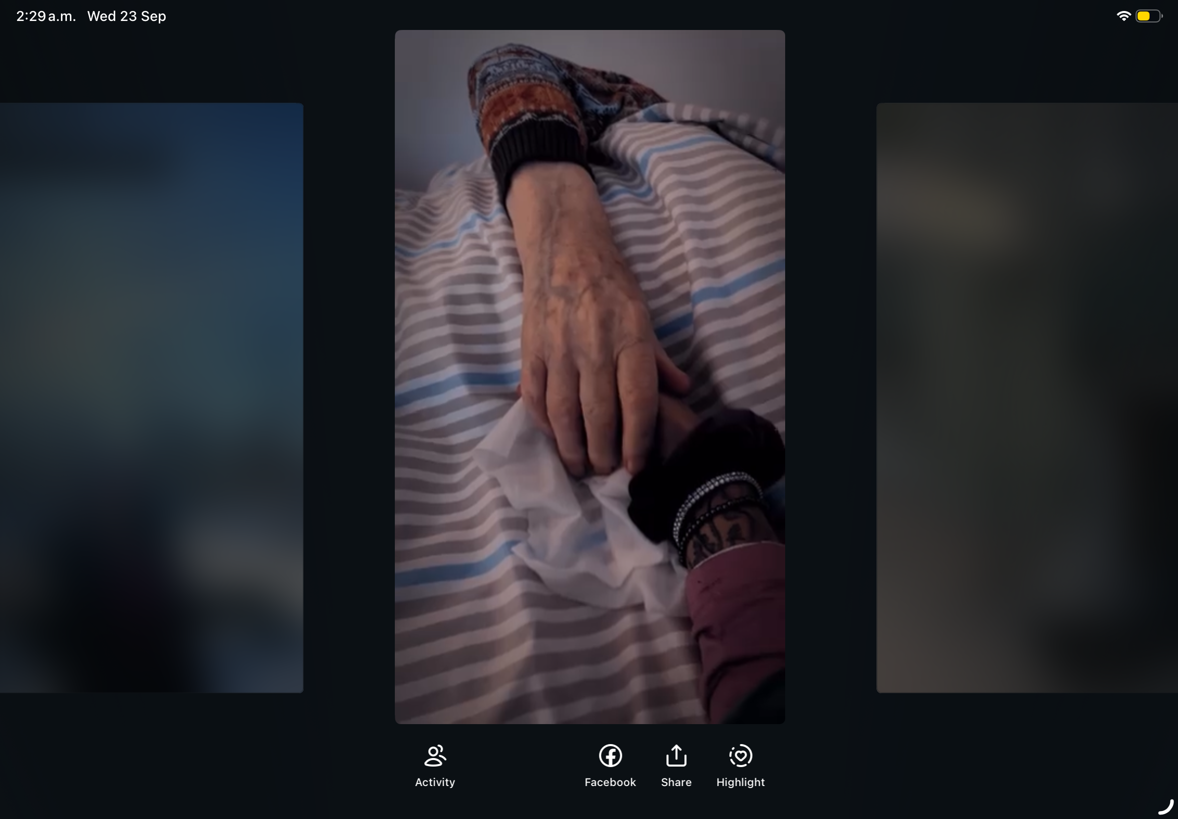 Hands held together