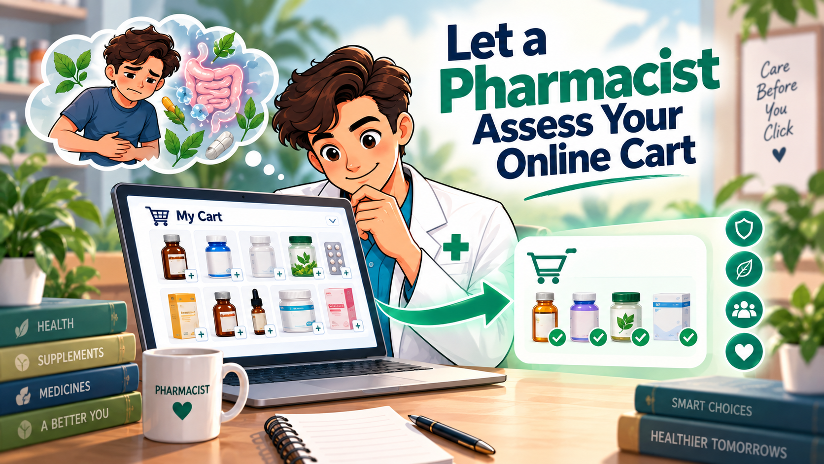 Before You Click Buy: Let a Pharmacist Assess Your Online Medicine ,Supplements and Herbal Cart