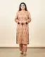 Zar Atelier Embroidered Peach Kurta