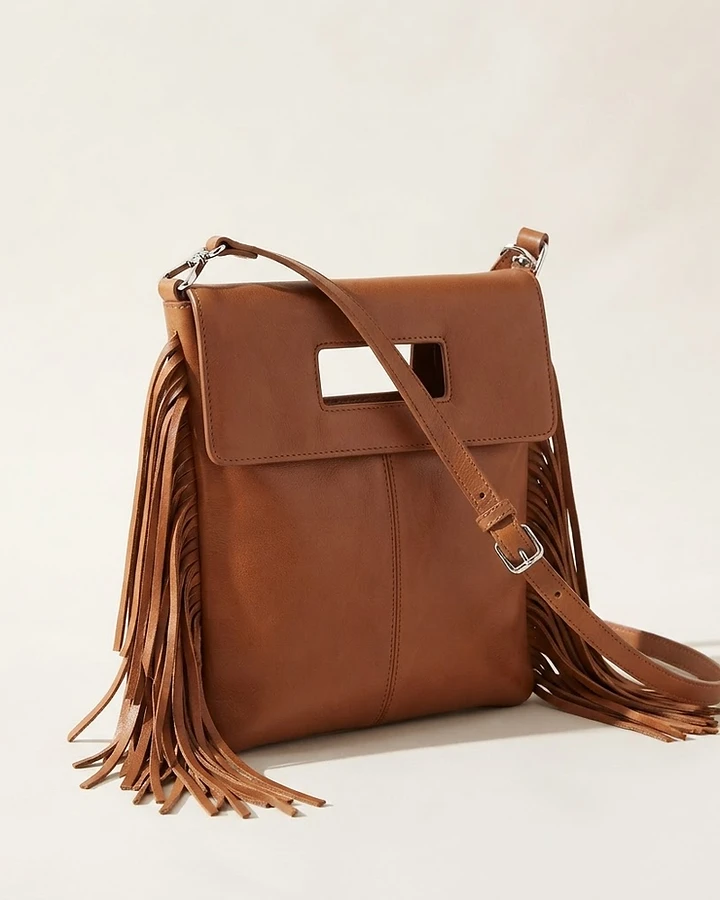The Mesa Warm Brown leather crossbody bag