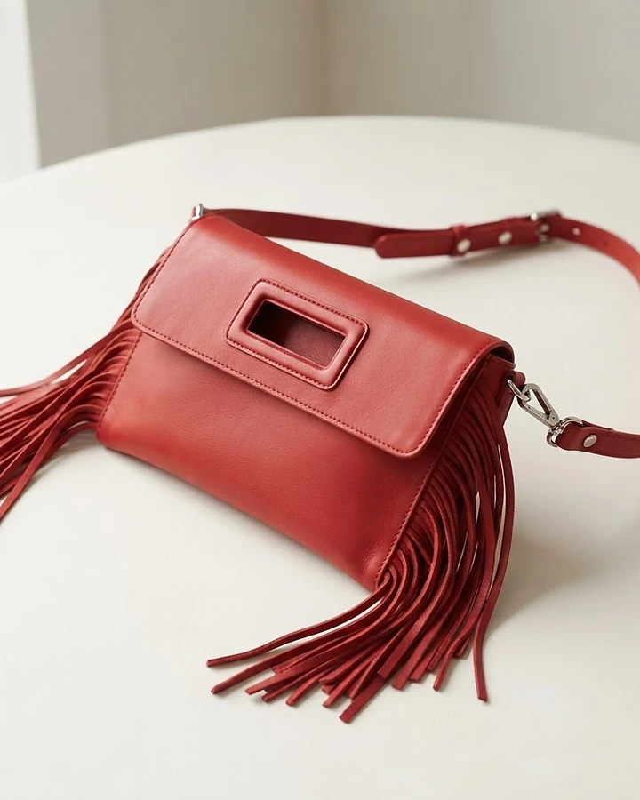 The Rio Vibrant Red leather crossbody bag