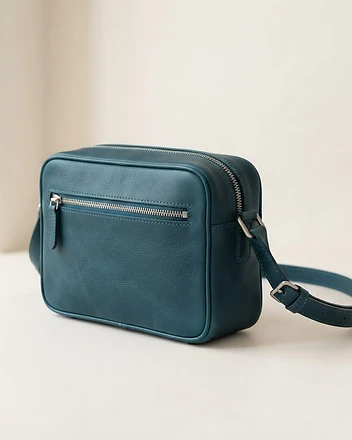 The Teal Deep Teal leather crossbody bag