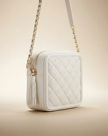 The Bianca Cloud White leather crossbody bag