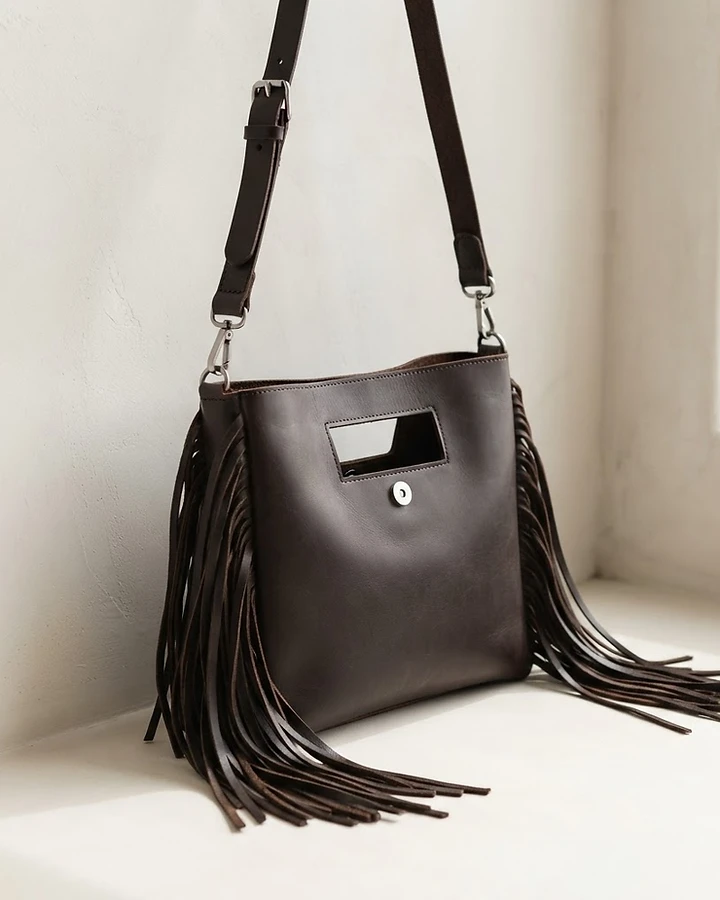 The Canyon Espresso Brown leather crossbody bag
