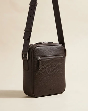 The Atlas Espresso Brown leather crossbody bag