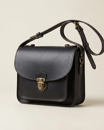The Mercer Espresso Black leather crossbody bag