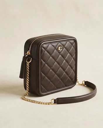 The Margot Espresso Brown leather crossbody bag