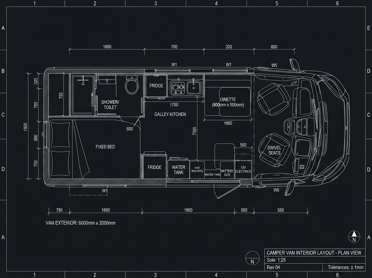 2D CAD blueprint