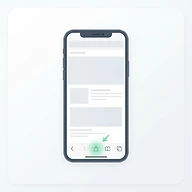 Safari bottom toolbar with the Share button highlighted