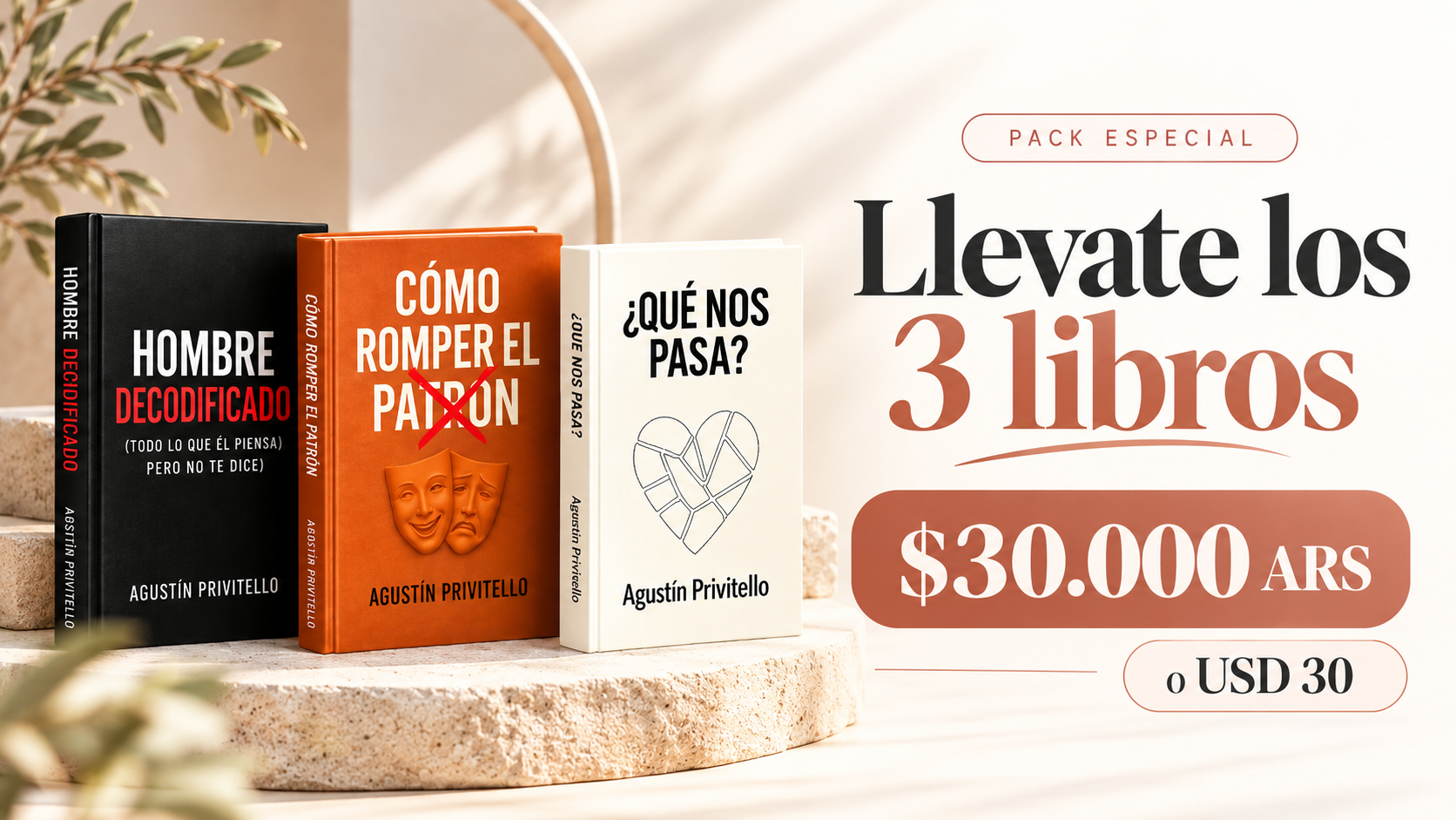 Pack EnProcesos de Hombre Decodificado, Cómo Romper el Patrón y ¿Qué nos pasa?, $30.000 ARS o USD 30
