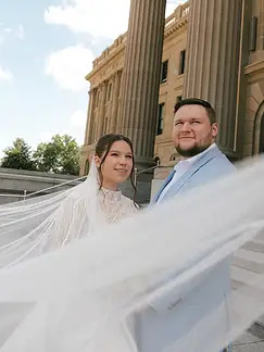 Bride and groom at the legislature