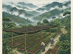 AMACA (Asociación de Mujeres Productoras Agropecuarias del Cauca) — coffee farmer illustration 3