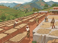 People's Farm — coffee farm illustration 2