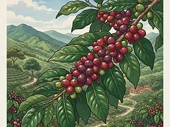 Finca Las Flores — coffee farm illustration 3