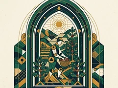 Pedro Santana & Delzute Araujo Mesquita — coffee farmer illustration 1
