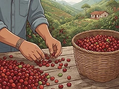 José Martínez Guzmán — coffee farmer illustration 2