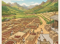 Gesha Village — coffee farm illustration 2