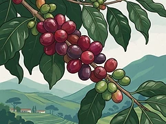Las Cruces — coffee farm illustration 3