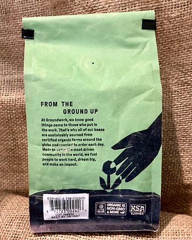 Organic Ethiopia — Heirloom Blend — bag, back