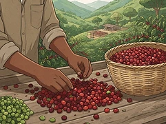 Leonicio Castellon — coffee farmer illustration 2