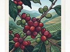 El Placer — coffee farm illustration 3