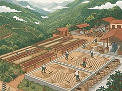 Finca Cataluña — coffee farm illustration 2