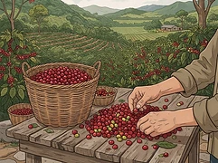 FRINJ Coffee — coffee farmer illustration 2