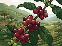 Las Mañanitas — coffee farm illustration 3