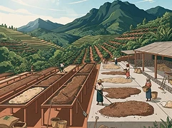 Busanze washing station β coffee farm illustration 2