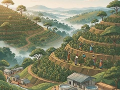 Kieni Cooperative — coffee farm illustration 1