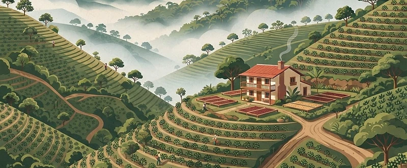 Smallholder farms in the region's northwestern corridor