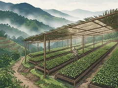 Aidé and Pedro Garro — coffee farmer illustration 3