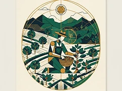Ipanema Coffees — coffee farmer illustration 2