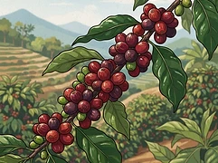 Rio Azul — coffee farm illustration 3