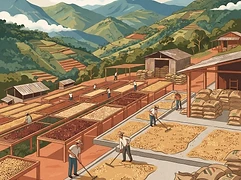 Finca El Rosal β coffee farm illustration 2