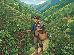 Blanca Ligia Riascos — coffee farmer illustration 1