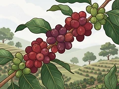 Buliza washing station — coffee farm illustration 3